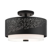 Livex Lighting - Noria - 3 Light Semi-Flush Mount in Modern Style - 15 Inches