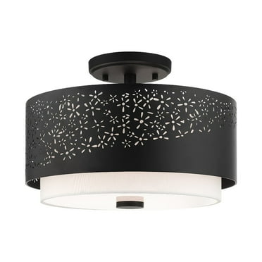 Livex Lighting - Noria - 3 Light Semi-Flush Mount in Modern Style - 15 Inches