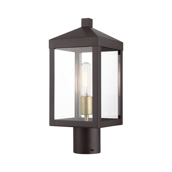 Livex Lighting - Nyack - 1 Light Outdoor Post Top Lantern in Mid Century Modern