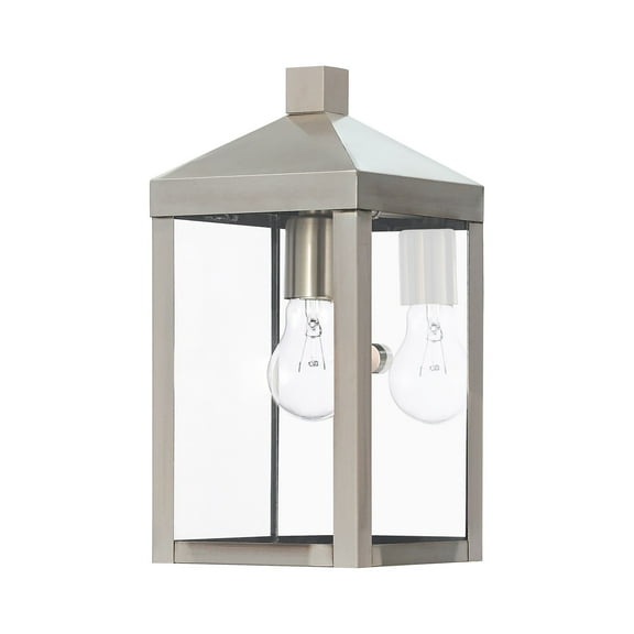 Livex Lighting Nyack Outdoor Wall Lantern in Nickel