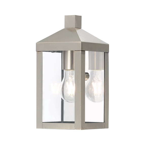 Livex Lighting Nyack Outdoor Wall Lantern in Nickel