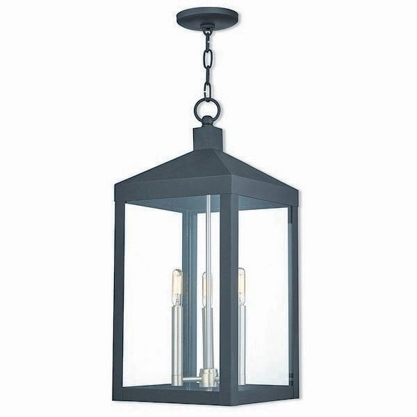Nyack Modern Black Nickel 3-Light Indoor/Outdoor LED Pendant