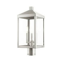 Livex Lighting - Nyack - 3 Light Outdoor Post Top Lantern in Mid Century Modern
