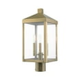 thumbnail image 1 of Livex Lighting - Nyack - 3 Light Outdoor Post Top Lantern in Mid Century Modern, 1 of 7