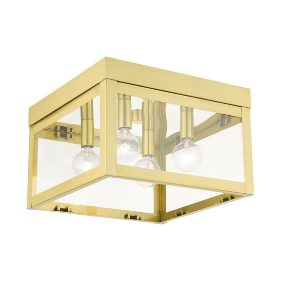 Livex Lighting - Nyack - 4 Light Flush Mount in Mid Century Modern Style - 10.5