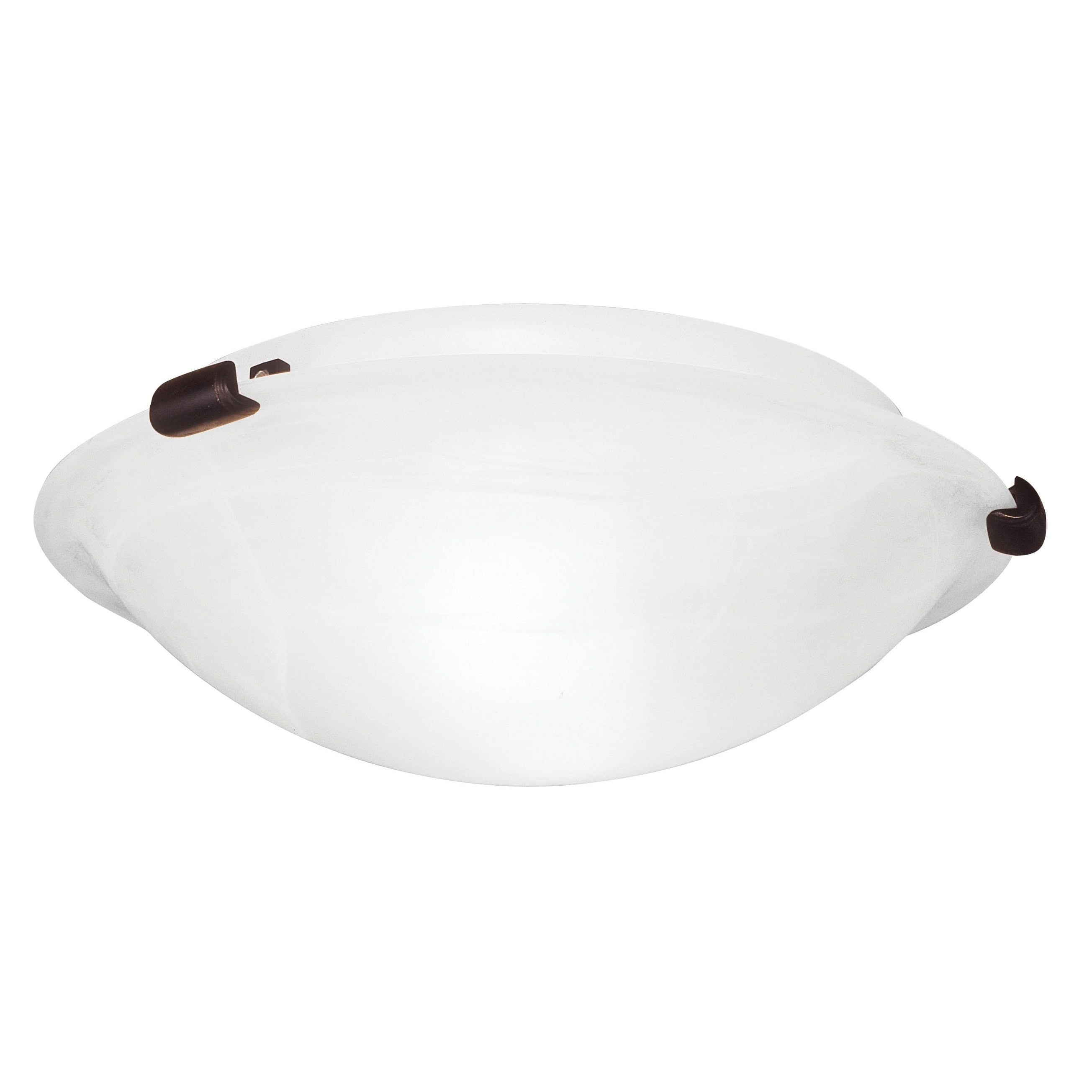 Oasis Bronze Flush Mount with White Alabaster Glass