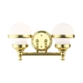 thumbnail image 1 of 5712-02 Livex Lighting Oldwick - 2 Light Bath Vanity in Modern Style - 15 Inches wide by 8.25 Inches high-Polished Brass Finish, 1 of 13