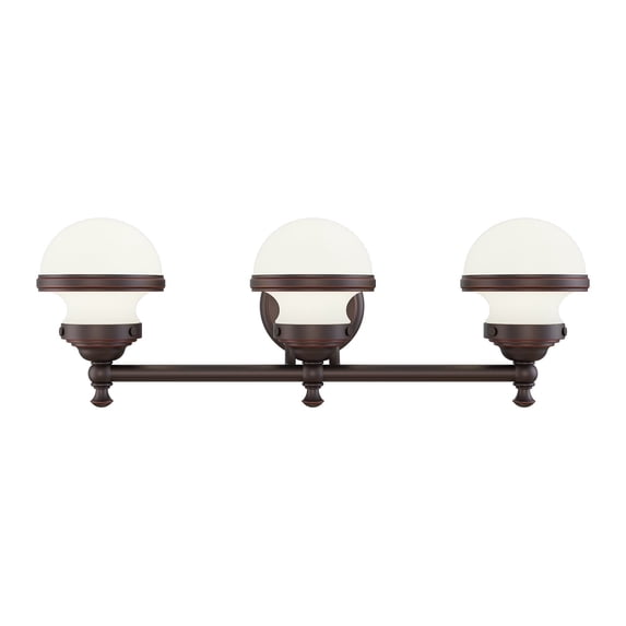5713-67 Livex Lighting Oldwick - 3 Light Bath Vanity in Modern Style - 24 Inches wide by 8.25 Inches high-Olde Bronze Finish
