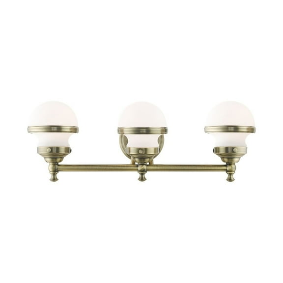 Livex Lighting - Oldwick - 3 Light Bath Vanity in Modern Style - 24 Inches wide