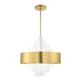 thumbnail image 1 of 48876-08 Livex Lighting Orenburg - 10 Light Pendant in Contemporary Style - 26 Inches wide by 28.38 Inches high-Natural Brass Finish, 1 of 12