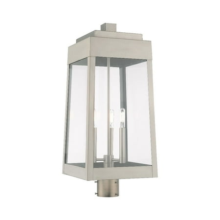 Livex Lighting - Oslo - 3 Light Outdoor Post Top Lantern in Mid Century Modern