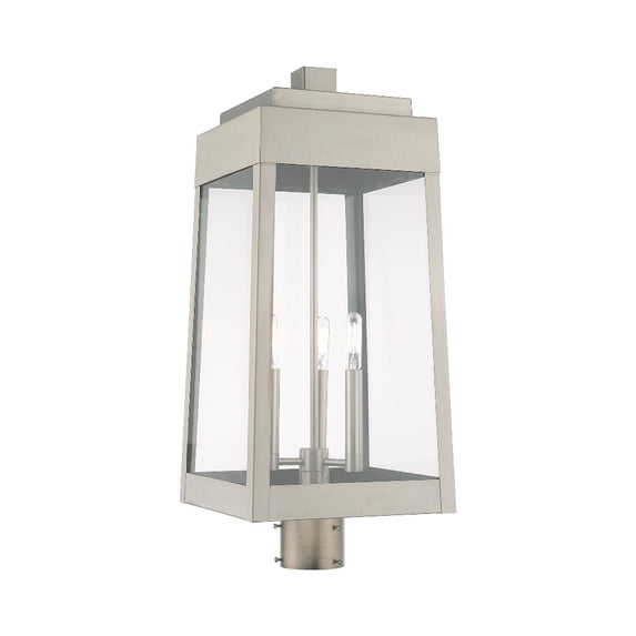 Livex Lighting - Oslo - 3 Light Outdoor Post Top Lantern in Mid Century Modern