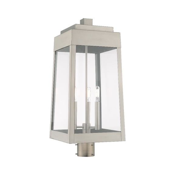 Livex Lighting - Oslo - 3 Light Outdoor Post Top Lantern in Mid Century Modern