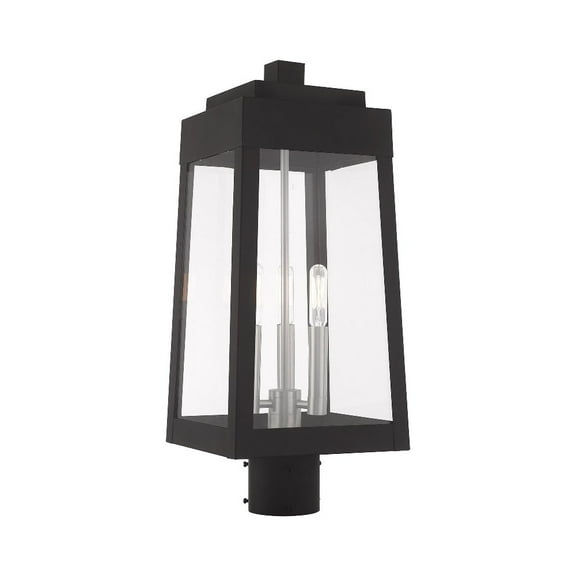 Livex Lighting - Oslo - 3 Light Outdoor Post Top Lantern in Mid Century Modern