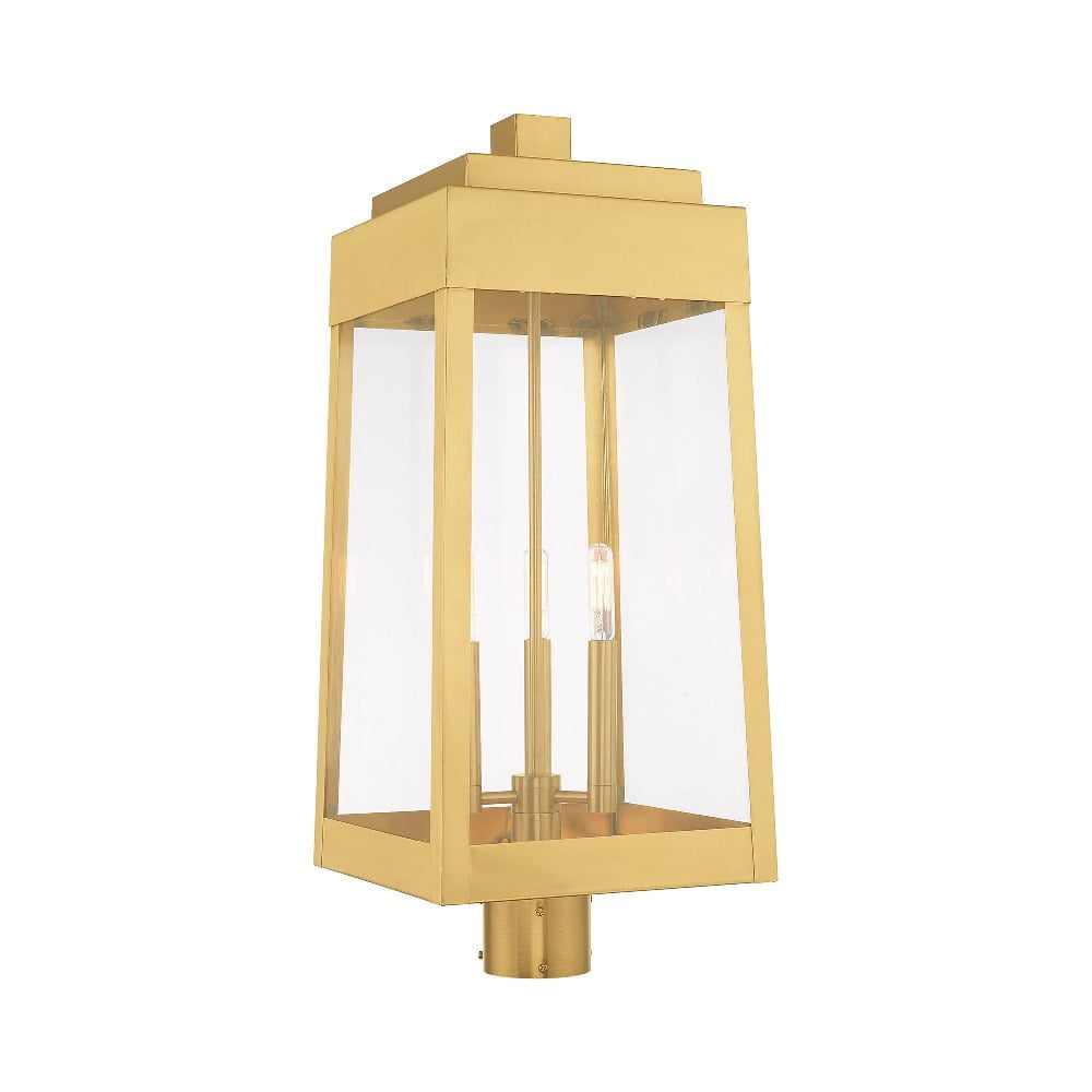 Livex Lighting - Oslo - 3 Light Outdoor Post Top Lantern in Mid Century Modern