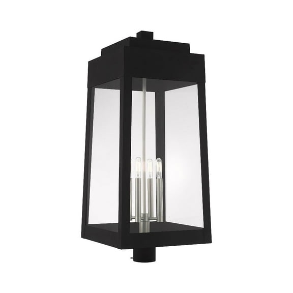 Livex Lighting - Oslo - 4 Light Outdoor Post Top Lantern in Mid Century Modern