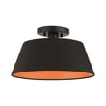 thumbnail image 1 of 51357-04 Livex Lighting Palma - 1 Light Semi-Flush Mount In Transitional Style-7.5 Inches Tall and 13 Inches Wide-Black Finish, 1 of 8