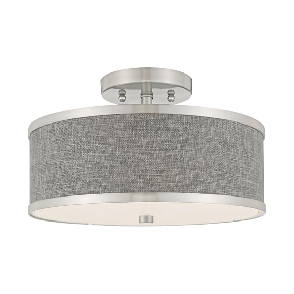 60422-91 Livex Lighting Park Ridge - 2 Light Semi-Flush Mount