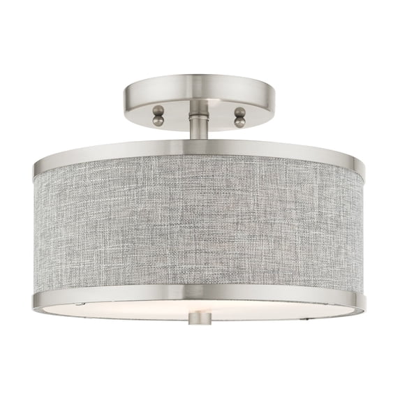 60421-91 Livex Lighting Park Ridge - 2 Light Semi-Flush Mount