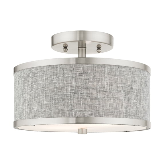 60421-91 Livex Lighting Park Ridge - 2 Light Semi-Flush Mount