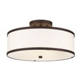 thumbnail image 1 of 62628-07 Livex Lighting Park Ridge - 3 Light Semi-Flush Mount in New Traditional Style - 15 Inches wide by 8 Inches high-Bronze Finish, 1 of 11