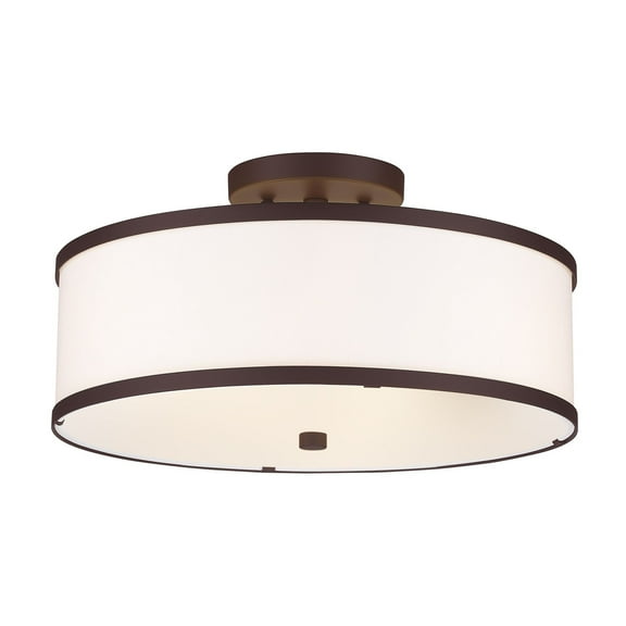 Livex Lighting - Park Ridge - 3 Light Semi-Flush Mount in New Traditional Style