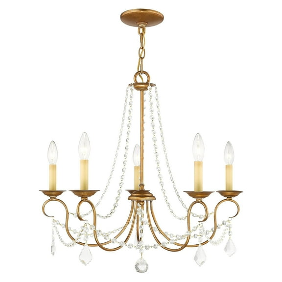 Livex Lighting Pennington Chandelier in Antique Gold Leaf
