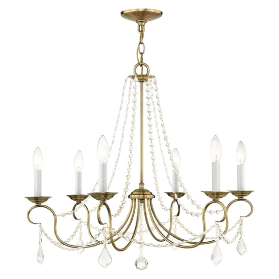 Livex Lighting Pennington Chandelier in Antique Brass