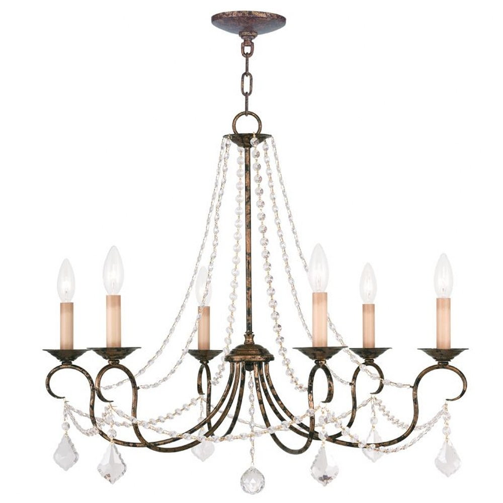Venetian Golden Bronze Crystal Mini Chandelier