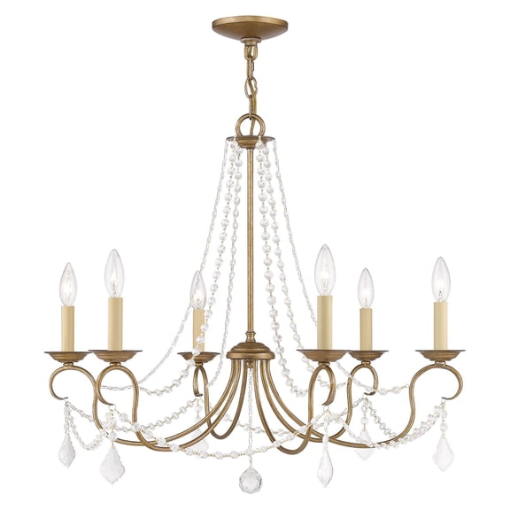Livex Lighting Pennington Chandelier in Antique Gold Leaf