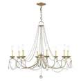 thumbnail image 1 of Livex Lighting Pennington Chandelier in Hand Painted Antique Silver Leaf, 1 of 14