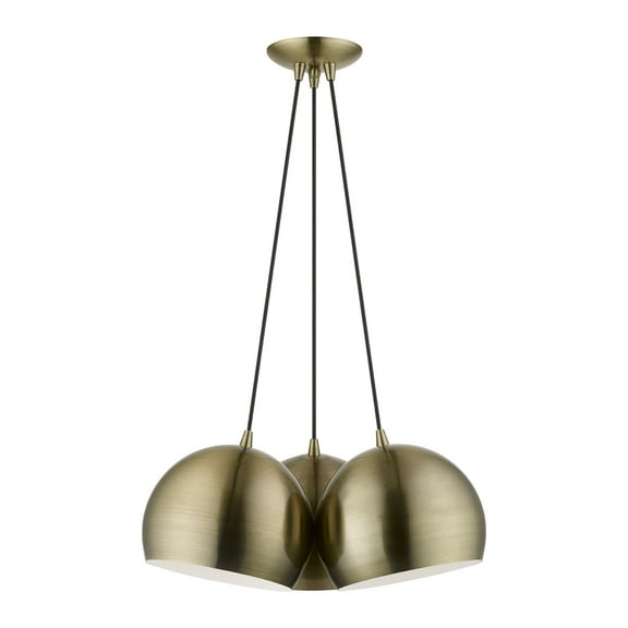 Livex Lighting - Piedmont - 3 Light Pendant In Transitional Style-15 Inches Tall