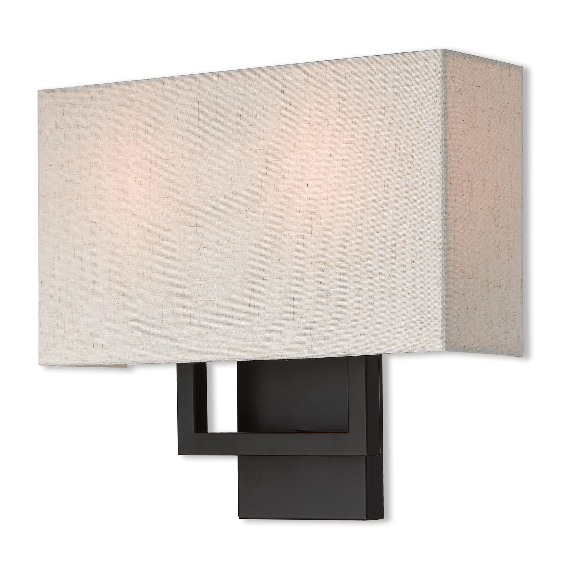 Pierson Bronze 2-Light ADA Compliant Wall Sconce with Oatmeal Shade