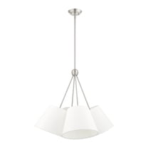 40564-91 Livex Lighting Prato - 4 Light Chandelier in Modern Style - 25 Inches wide by 25.5 Inches high-Brushed Nickel Finish -Traditional