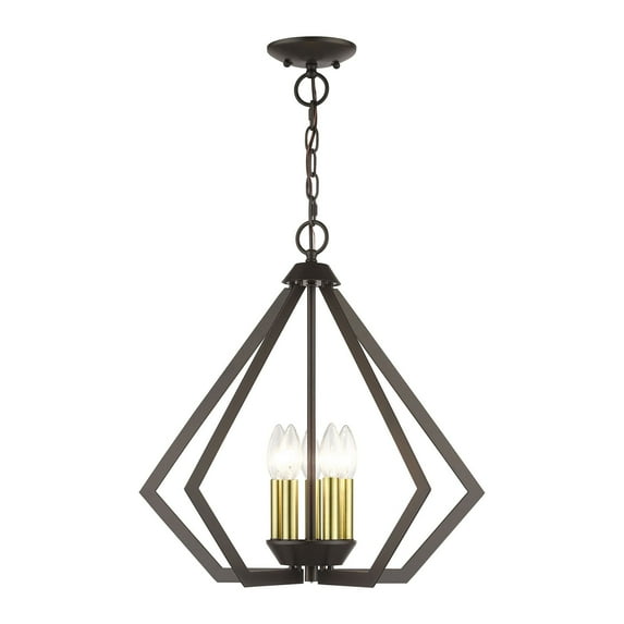 40925-92 Livex Lighting Prism - 5 Light Chandelier In Geometric Style-19.5 Inches Tall and 20 Inches Wide -Traditional Installation