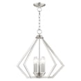 thumbnail image 1 of Livex Lighting Prism 5-Light Contemporary Metal Chandelier in Brushed Nickel, 1 of 13