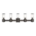 thumbnail image 1 of Quincy 5 - Light Black Chrome Black Contemporary / Industrial / Minimalist Incandescent Steel Wall Sconce, 1 of 15