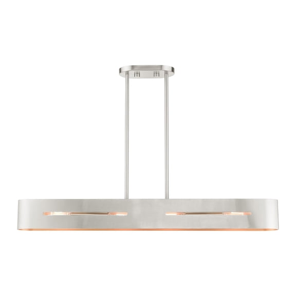 Livex Lighting - Rave - 4 Light Linear Chandelier in Industrial Style - 4.5