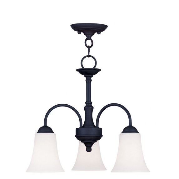 6464-04-Livex Lighting-Ridgedale - 3 Light Convertible Dinette Chandelier in Traditional Style - 18 Inches wide by 15 Inches high
