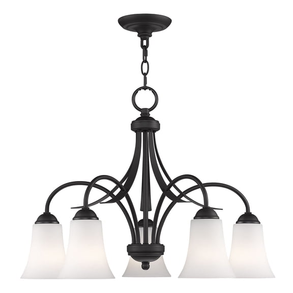 Livex Lighting Ridgedale 5 Light Chandelier in Black