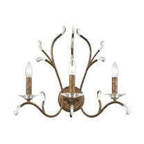 Livex Lighting  Serafina 3 Light Hand Applied Venetian Golden Bronze Wall Sconce