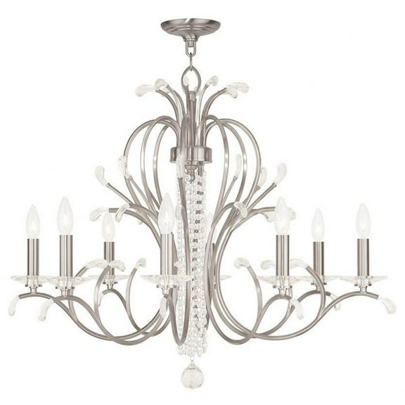 Livex Lighting - Serafina - 8 Light Linear Chandelier-29 Inches Tall and 20