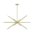 thumbnail image 1 of 46777-12 Livex Lighting Soho - 10 Light Linear Chandelier In Modern Style-24 Inches Tall and 12 Inches Wide-Satin Brass Finish    -Traditional, 1 of 10