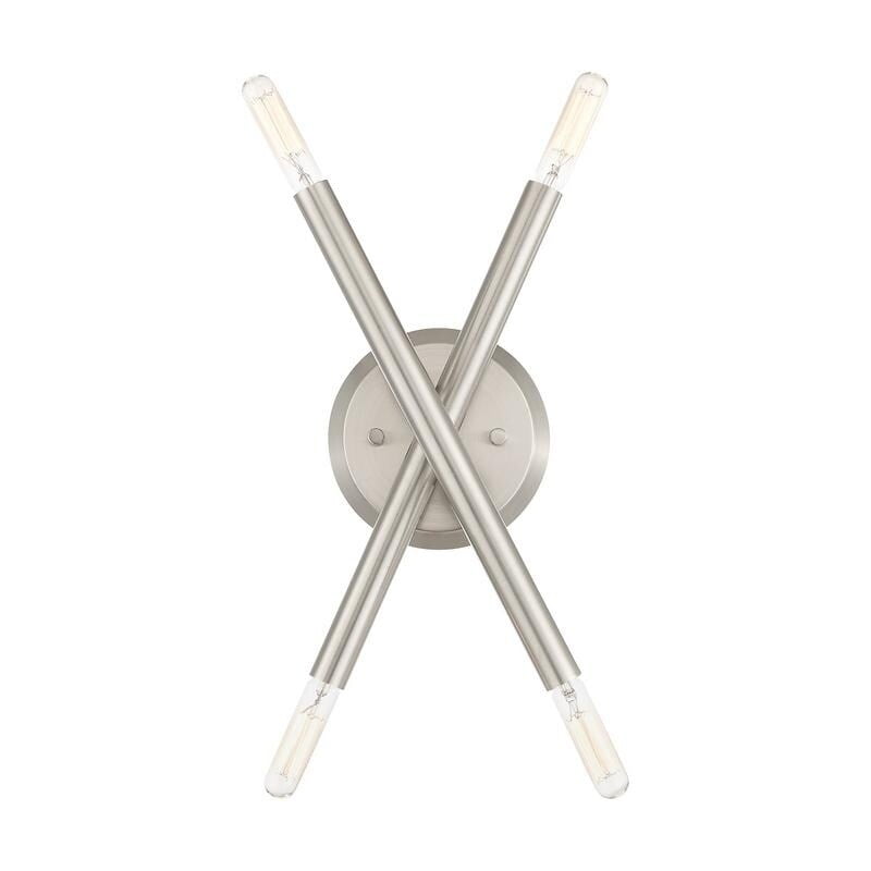 Soho Brushed Nickel 4-Light Asymmetrical Wall Sconce