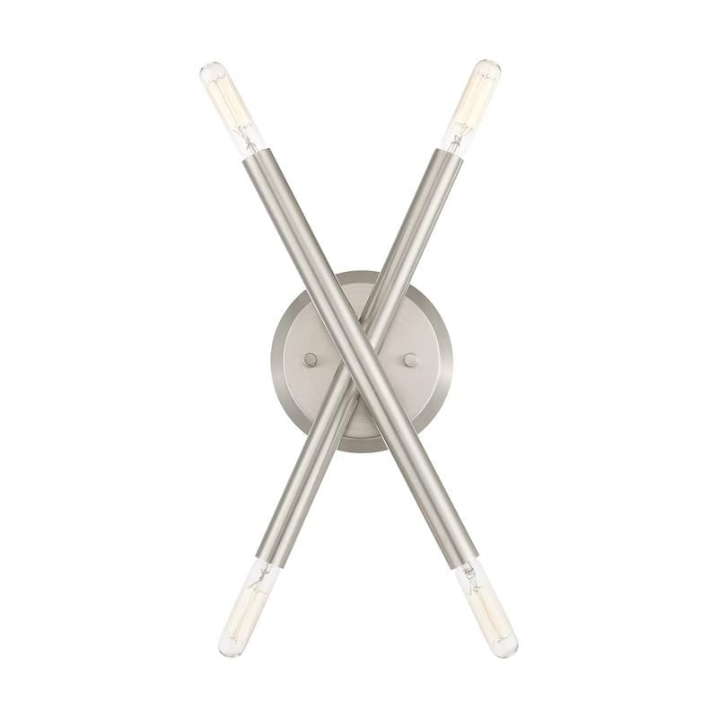 Soho Brushed Nickel 4-Light Asymmetrical Wall Sconce