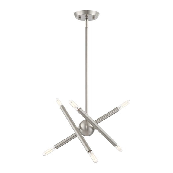 Livex Lighting - Soho - 6 Light Chandelier in Mid Century Modern Style - 12.5