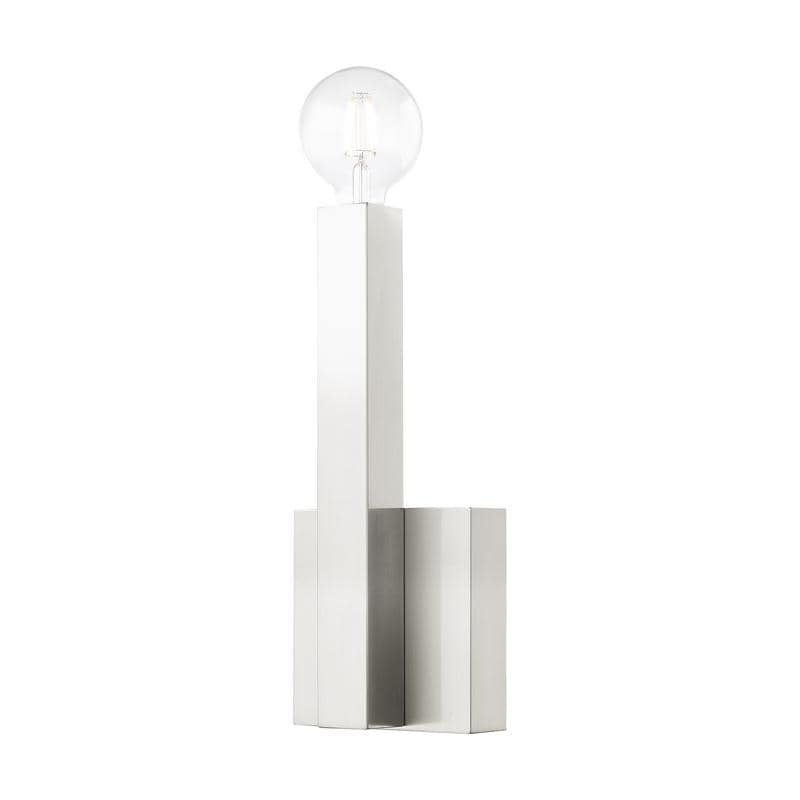 Sleek Minimalist Brushed Nickel 1-Light Wall Sconce