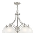 thumbnail image 1 of Livex Lighting Somerset Chandelier in Brushed Nickel, 1 of 9