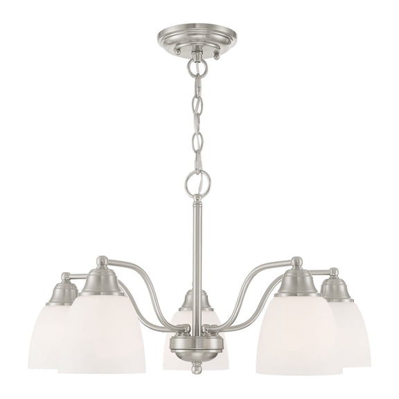53855-91 Livex Lighting Somerville - 5 Light Convertible Dinette Chandelier in Traditional Style - 24 Inches wide by 13.25 Inches high