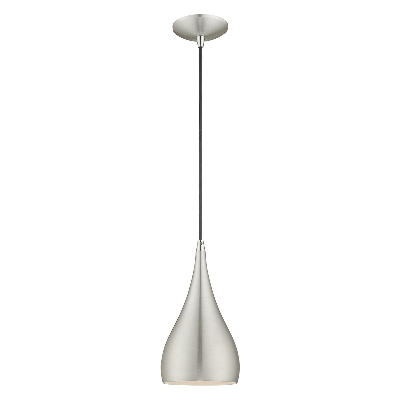 Mini Brushed Aluminum 1-Light Indoor/Outdoor Pendant